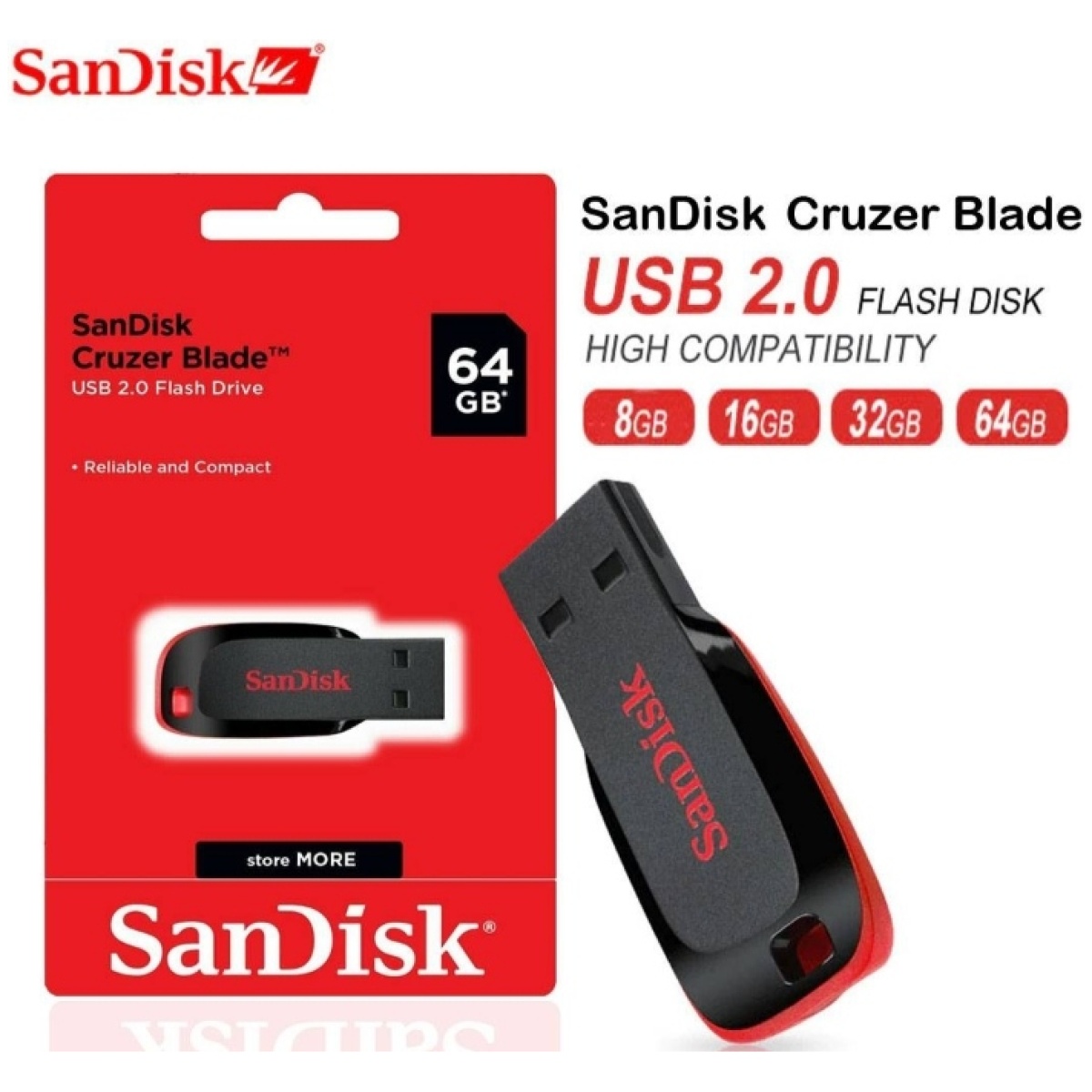 Sandisk Cruzer Blade 32GB Pen Drive - Image 1