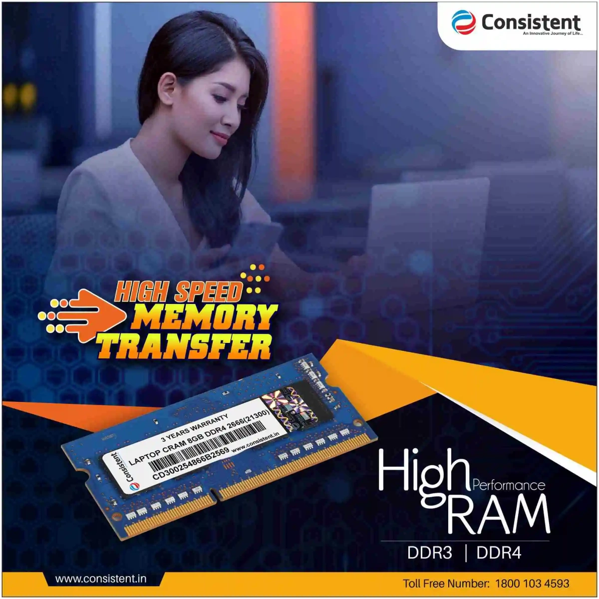 Consistent 8GB DDR3 Laptop Ram - Image 1