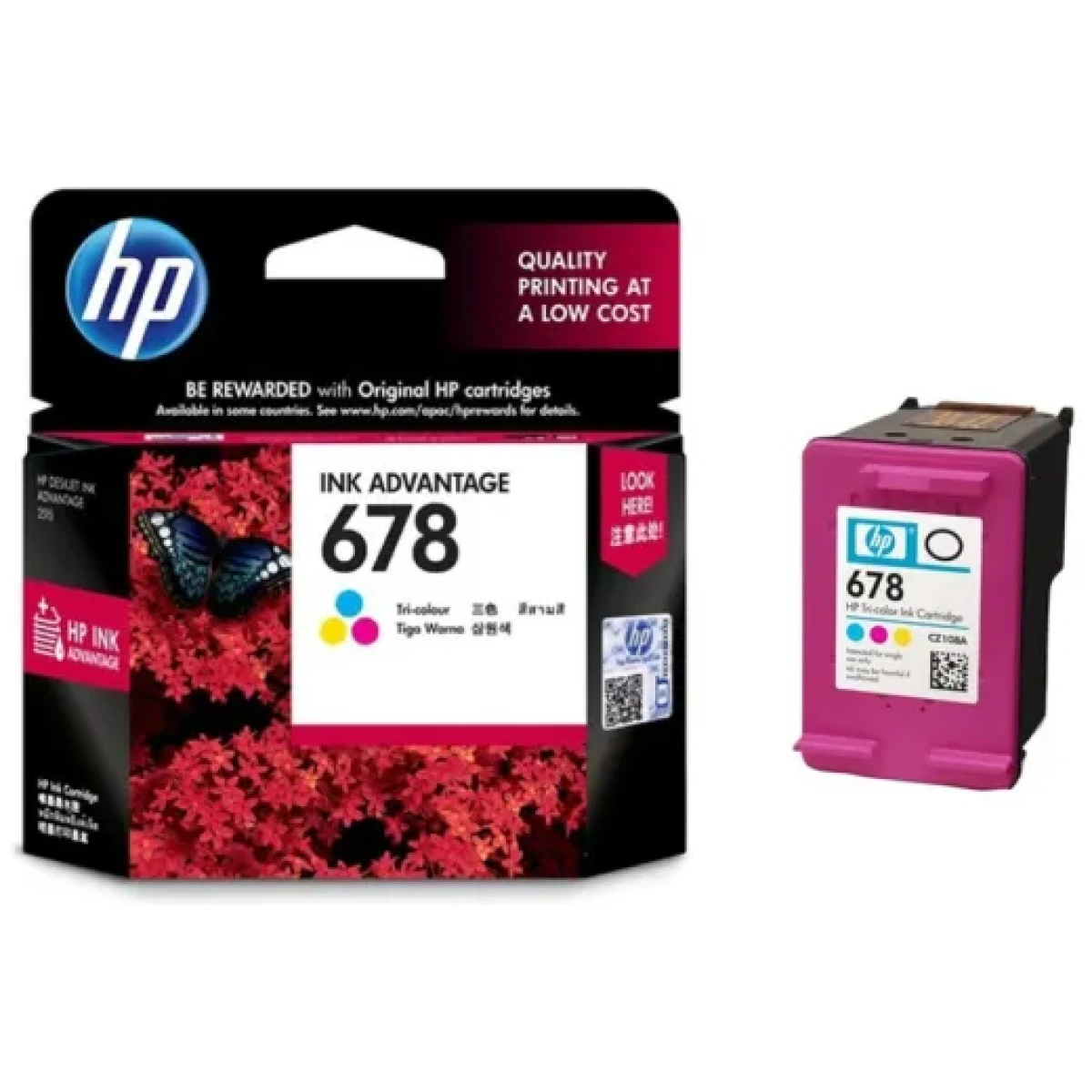 HP 678 Tri Color Genuine Ink Cartridge - Image 1
