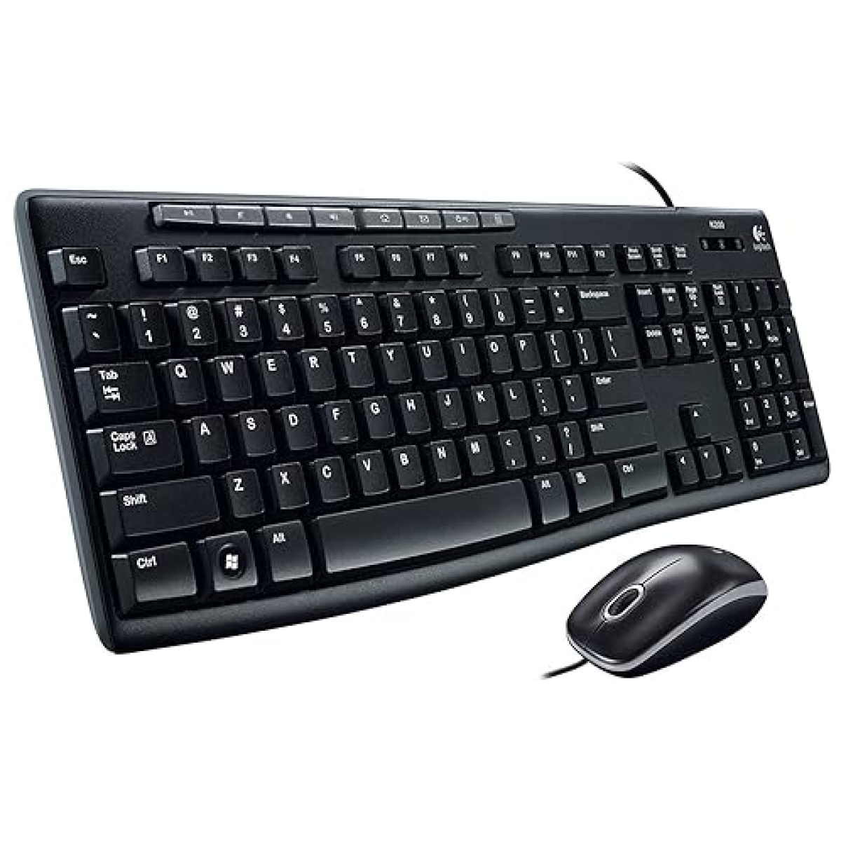 Logitech Media Set MK200 Full-Size Wired Keyboard and High-Definition Optical Mouse Set - Image 1