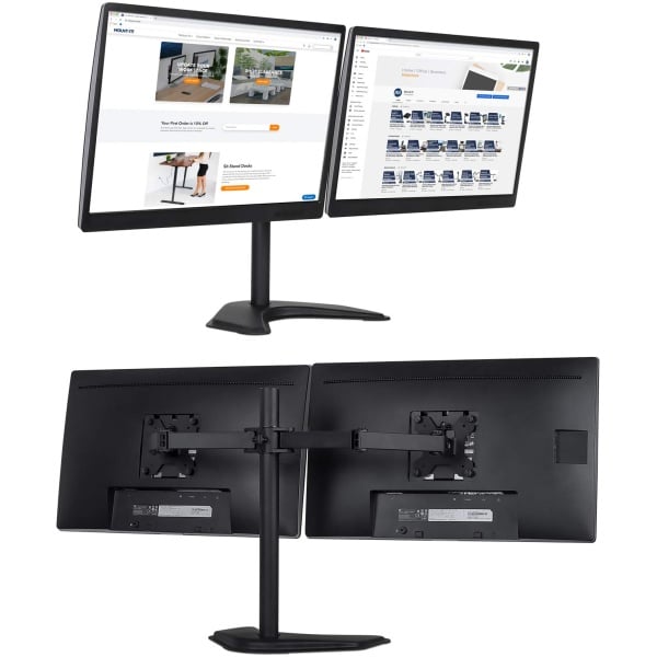 DUAL LED MONITOR STAND WITH BASE 2 WAY 14"-27" ( RIGHT LEFT)