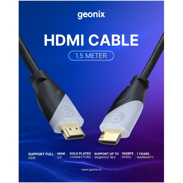 Geonix HDMI Cable 1.5 MTR 4K